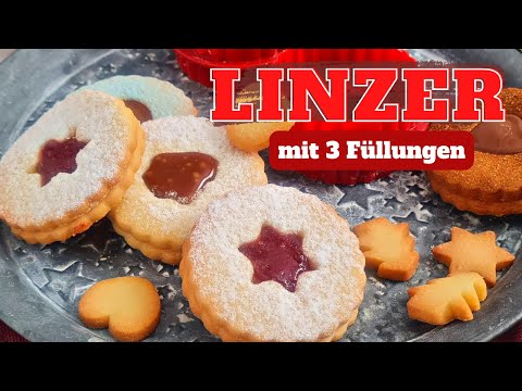 Linzer Plätzchen - Weihnachtsplätzchen mit Marmelade - Marmeladenplätzchen
