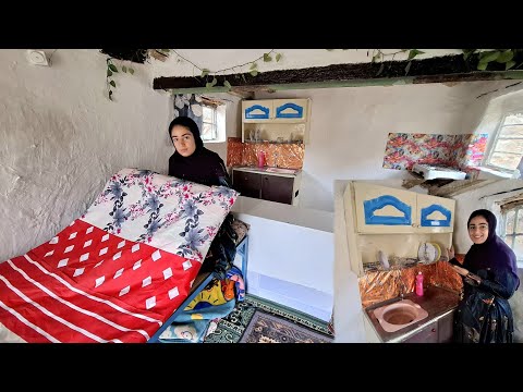Peace in Narges' hut with a new mattress
