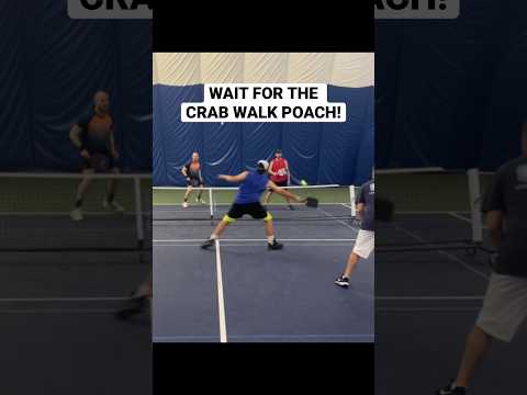 Wait For The Crab Walk Poach! 🦀 #Pickleball #highlights #fyp #viral #shorts #reels