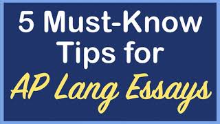 5 Must-Know Tips for AP Lang FRQ Essays | AP Lang Exam Tips | Coach Hall Writes