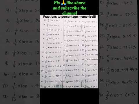 Percentage fraction Value #percentage #formula #math #mathtrick #mathematics #mentor math
