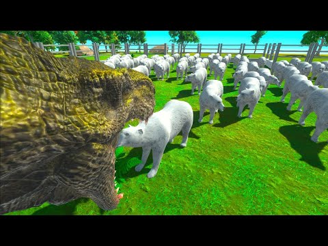 T REX JUMP IN POLAR BEAR WORLD   ANIMAL REVOLT BATTLE SIMULATOR