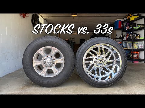 Stock Wheels & Tires vs. Aftermarket 22x12's & 33x12.50's!!