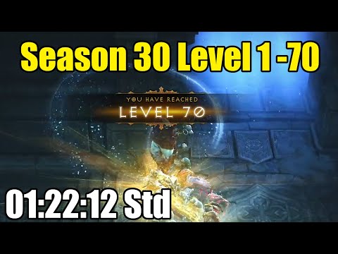 Diablo 3 | Season 30 Level 1 - 70 (1Std22min)