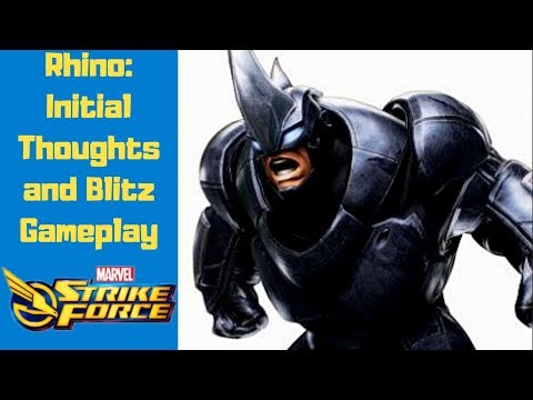 New Character Rhino: Level Up and Blitz Gameplay | Marvel Strike Force | MSF
