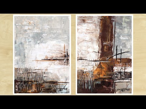 🔴#2 in 1 Abstract #Palette Knife Acrylic Painting #Painting Abstracts  #Expressionism Art  #Acrylic