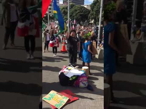 Te Namo Mass Fatele at Wellington Schools Strike 4 Climate
