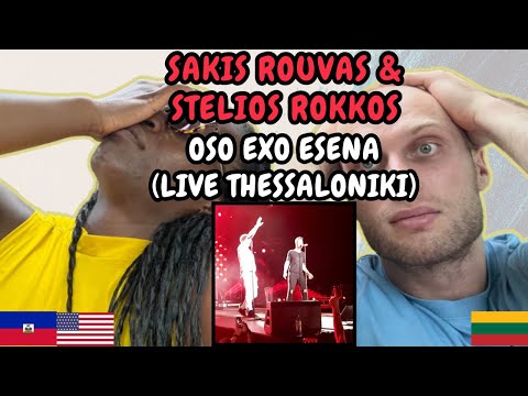 REACTION TO Sakis Rouvas & Stelios Rokkos - Oso Exo Esena (Live in Thessaloniki)| FIRST TIME HEARING