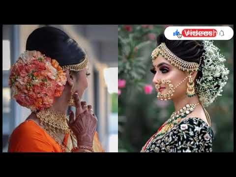 South Indian reception hairstyle/Bridal hairstyle design/Latest hairstyle picture/Wedding hairstyle