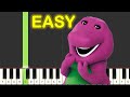 Barney I Used To Be Afraid EASY Piano Tutorial