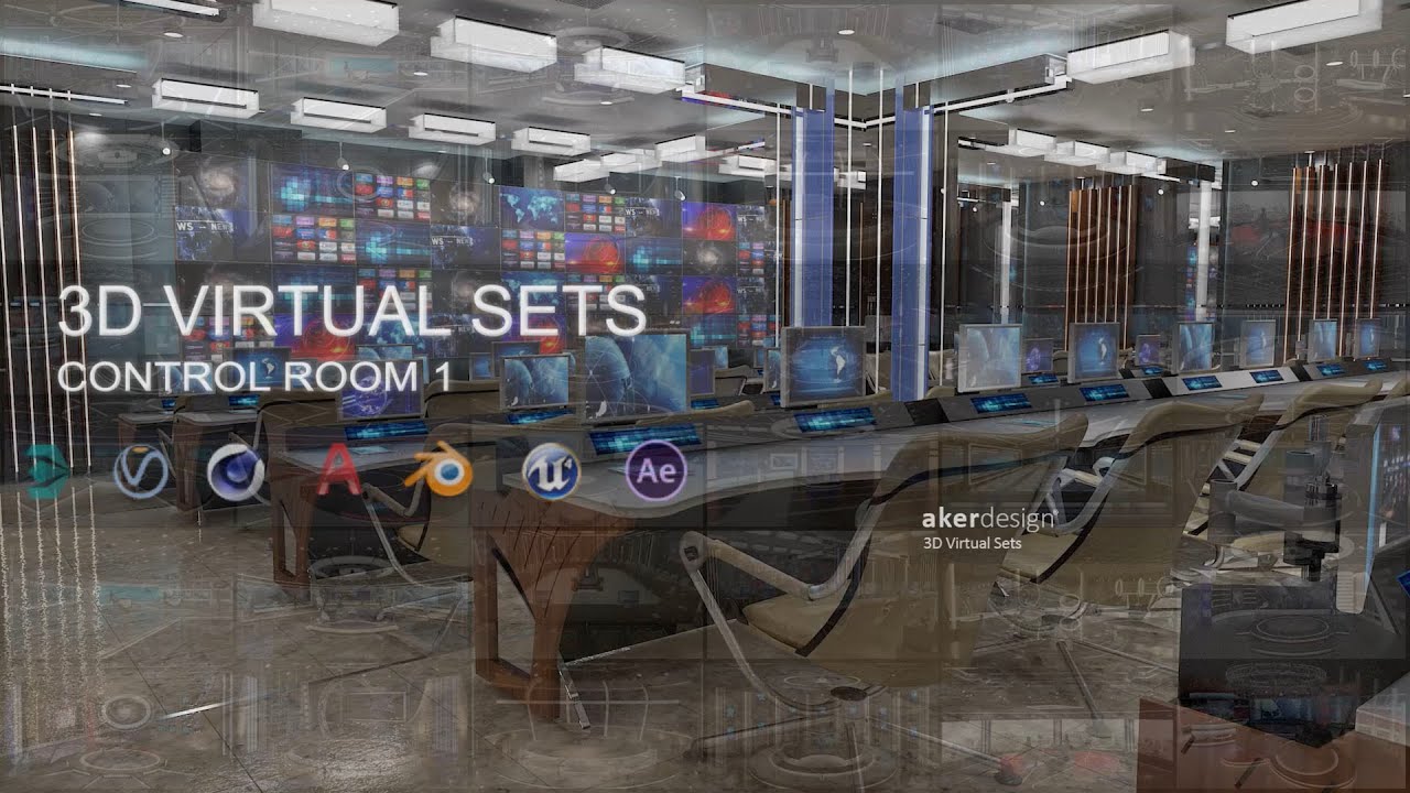 TV Studio Control Room 1 3D Model