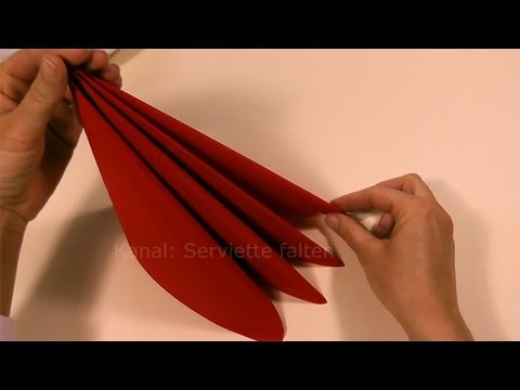 Serviettenfalttechnik: Doppelte Faltung - Servietten falten einfach