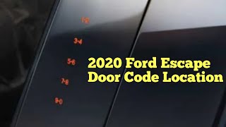 How To Find The Keypad Door Code On 2020 - 2021 Ford Escape / Keyless entry code location