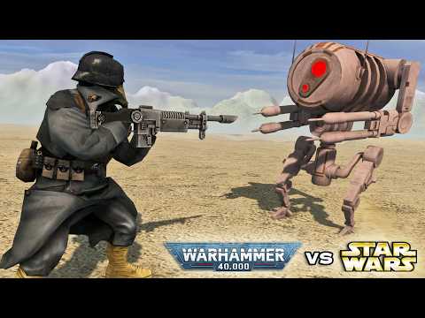 DEATH KORPS OF KRIEG VS CIS DROID ARMY – Warhammer 40,000 vs Star Wars Cinematic Battle (4K)