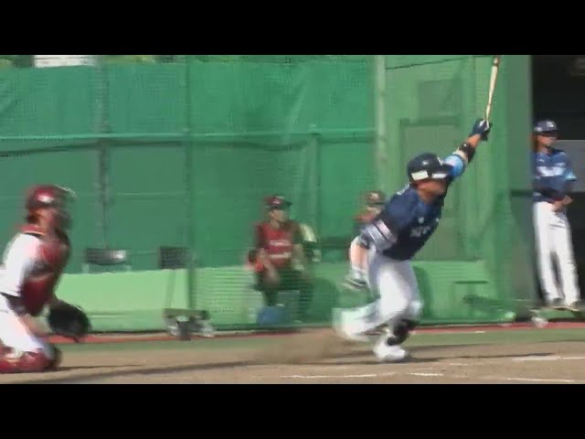 【ファーム】今季初打点!! ライオンズ・岡田雅利 ダメ押しのタイムリーでこの試合12得点目!! 2024年6月19日 東北楽天ゴールデンイーグルス 対 埼玉西武ライオンズ
