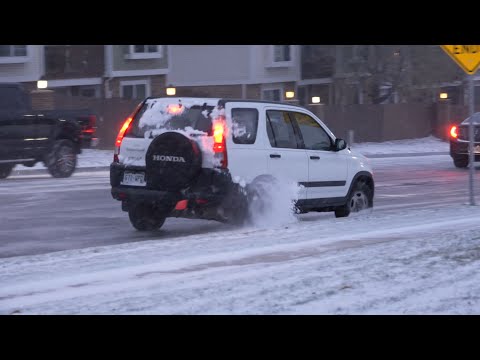 Driver Loses Control on Extremely Icy Roads in Colorado Springs, CO 10/25/2020