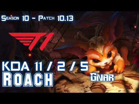 T1 Roach GNAR vs VOLIBEAR Top - Patch 10.13 KR Ranked