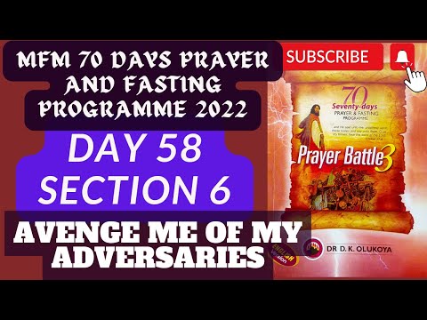 Day 58 MFM 2022 - 70 Days Prayer & Fasting | Prayers from Dr DK Olukoya, G.O MFM Worldwide