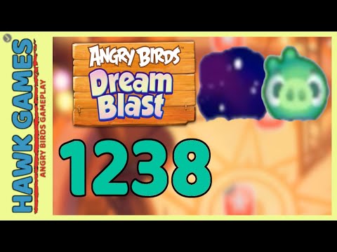 Angry Birds Dream Blast Level 1238 - Walkthrough, No Boosters