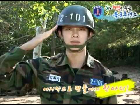 Super Junior Kim HeeChul doing aegyo in army