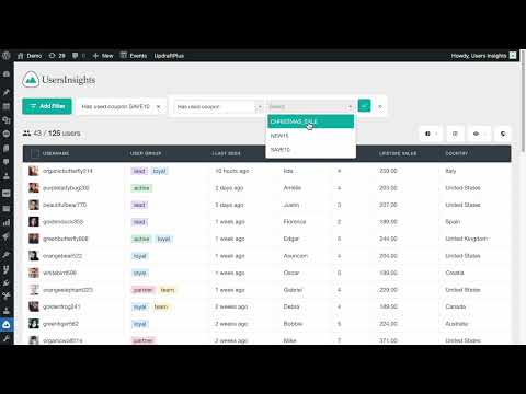 How to filter WooCommerce customers by coupon used