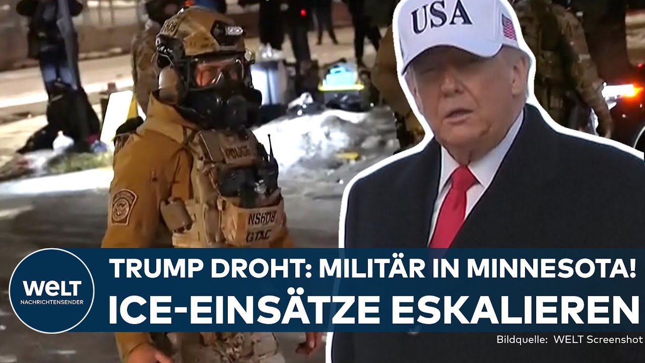 ICE-ESKALATION IN MINNESOTA: Wut der Bürger kocht! Donald Trump droht mit Militäreinsatz!