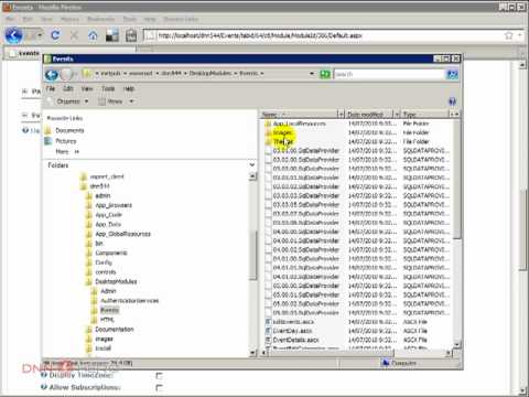 DotNetNuke Tutorial, Change the layout of the Events Module - Video #93