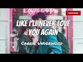 Like I'll Never Love You Again - Carrie Underwood (lyrics)