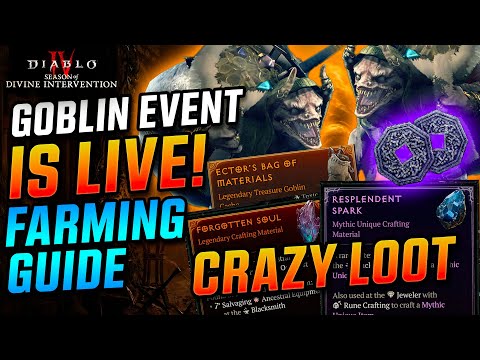 GOBLIN EVENT IS LIVE! BEST FARMING GUIDE! - S11 Diablo 4