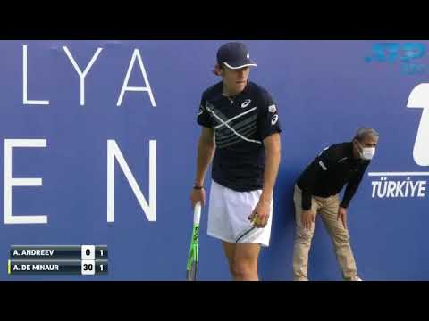 Adrian Andreev (Q, #564) vs. [4] Alex De Minaur ATP Antalya, Turkey (R16) 09.01.2021.