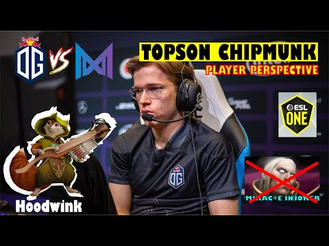 OG VS Nigma ESL One Topson Dota 2 Hoodwink Destroy Miracle Invoker