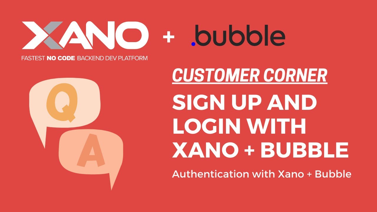 Login and sign up with Xano + Bubble