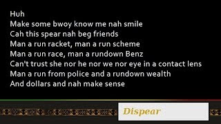 Nas &amp; Damian Marley - Dispear [Lyrics]