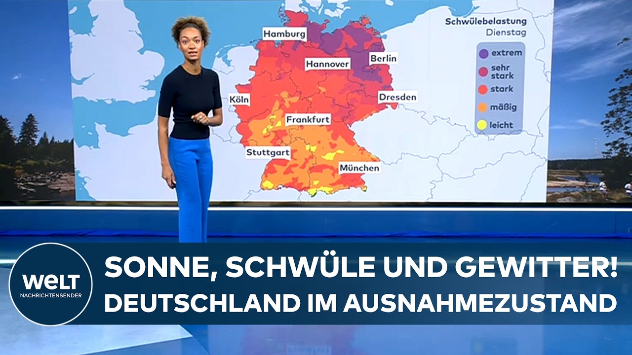 WETTER IN DEUTSCHLAND: Achtung, Extremwerte im Anmarsch! Sonne, Schwüle und heftige Gewitter!