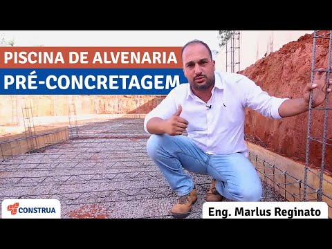 Pre-casting of Masonry Swimming Pool - Eng. Marlus Reginato - Construa