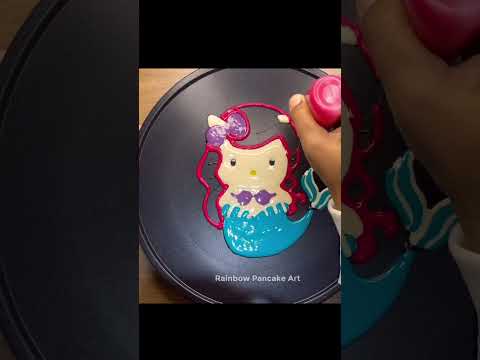 Shorts Draw hello kitty Pancake - Cute Cartoon, Kitty Drawing, Pancake Art @rainbowpancakeart