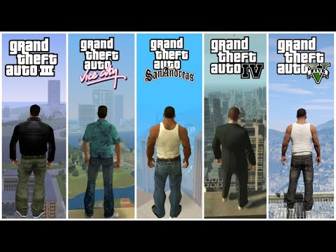 Jumping from Highest Buildings In GTA Games! 1997-2020