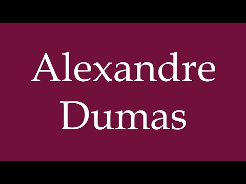 How to Pronounce ''Alexandre Dumas'' Correctly in German