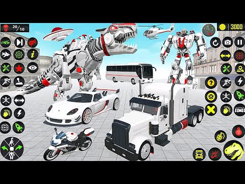 Robot Multiple Transform Wars: Dinosaur Dragon Tiger Car Game - Android Gameplay