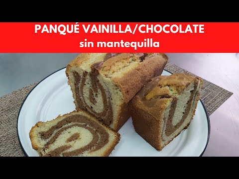 Panqué Vainilla/Chocolate sin mantequilla.- RecetasdeLuzMa