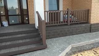 Ограждения для террасы из дпк плетенка