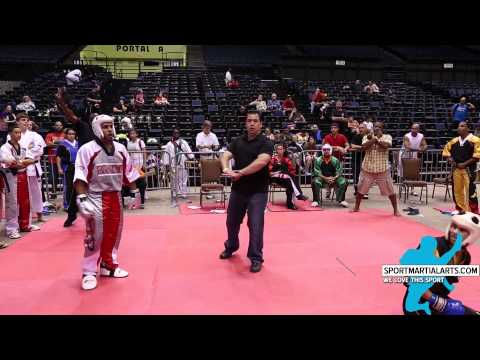 Victor Suarez vs Justin Ortiz - Men's Sparring Semi Final - Kratos World Karate Championships 2014