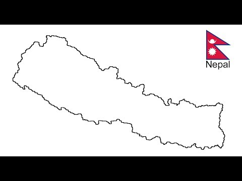 How to draw map of Nepal // Map of Nepal // Nepal Map Video