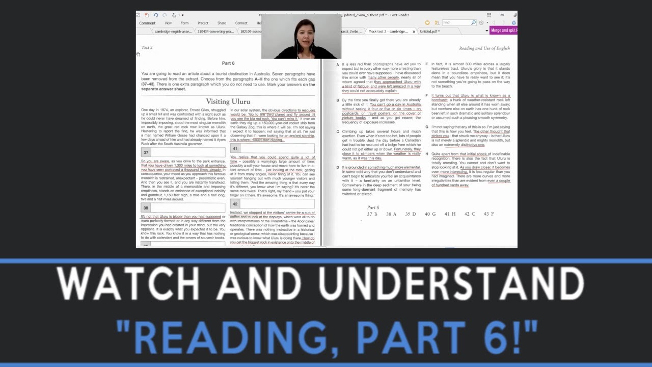 Watch and understand `Reading, part 6!`