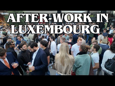 Luxembourg After-Work Life 🍻 | Thursday Night in Kirchberg | 4K
