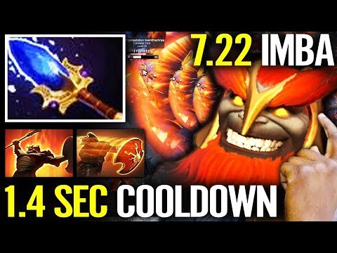1.4 Sec COOLDOWN - NEW 7.22 IMBA MARS Aghanim's Scepter Dota 2 by S4