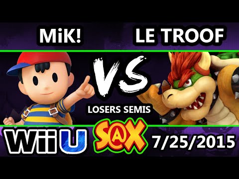 S@X MOnthly - Oco Le Troof (Bowser) Vs. MiK! (Ness) SSB4 Losers Semis - Smash Wii U - Smash 4