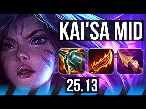 KAI'SA vs AURELION SOL (MID) | 11/2/5, Dominating | NA Grandmaster | 25.13