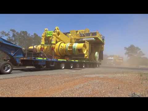 🚛. Centurion Transport are hauling two  Komatsu mining dump trucks in the Walebing  area.