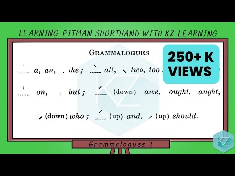 All Grammalogues Dictation | Pitman Shorthand | KZ Learning